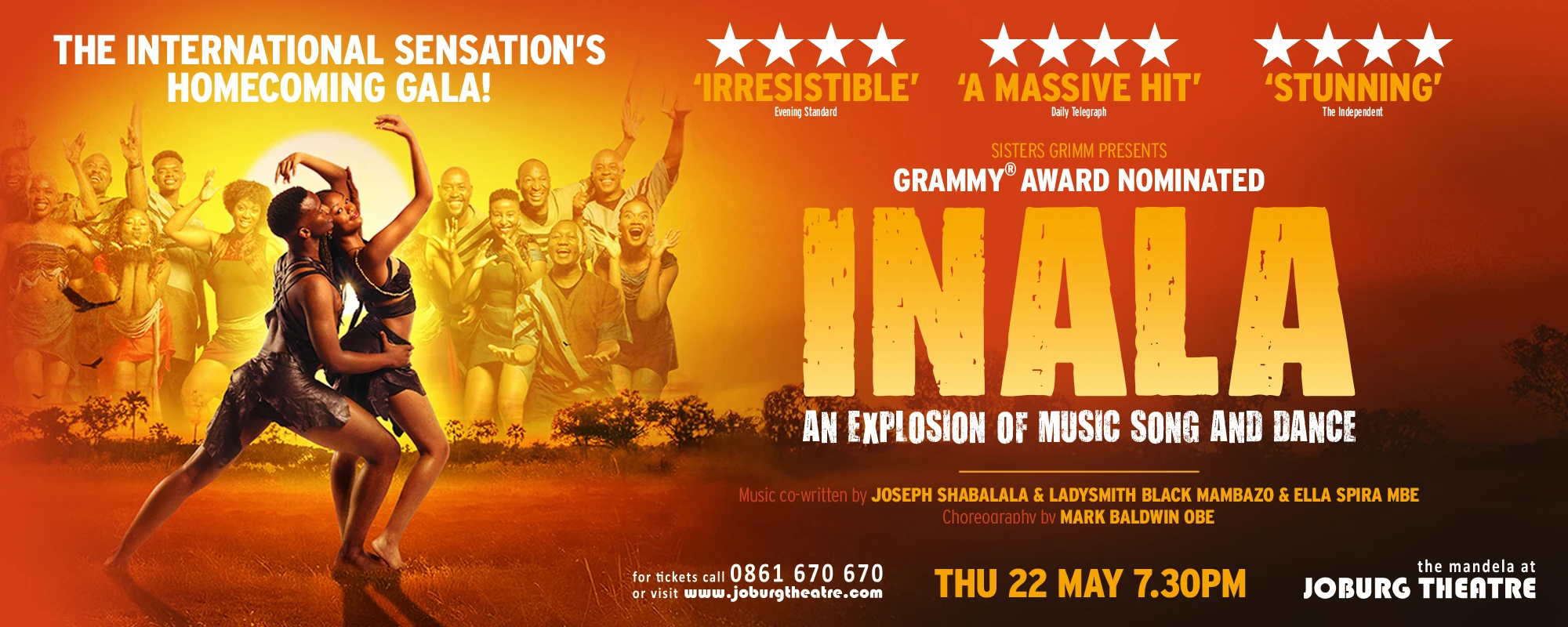 Sisters Grimm Announces Historic South African Premiere of INALA: A Homecoming for a Global Cultural Phenomenon